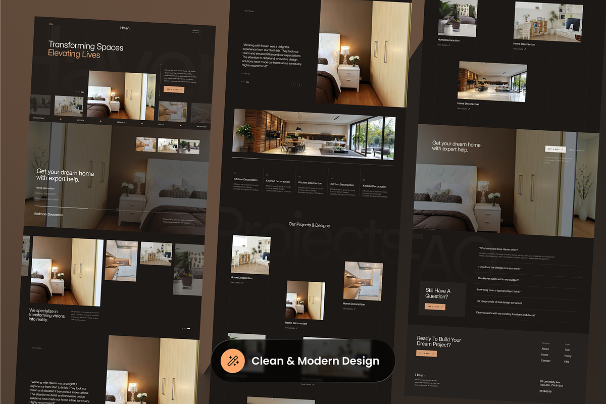 Interior Design Portfolio, a Landing Page Template by SLAB! Design (Photo 3 of 3)