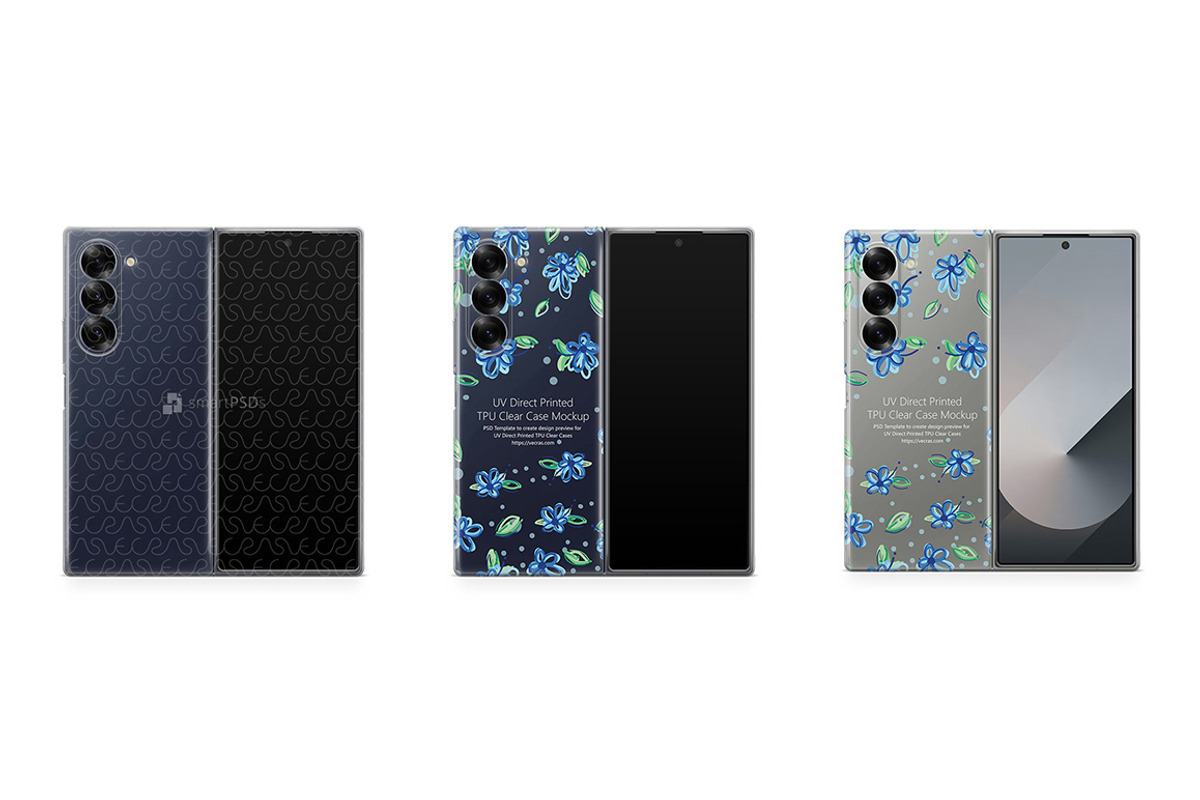 Galaxy Z Fold6 (2024) TPU Clear Case, a Product Mockup by VecRas