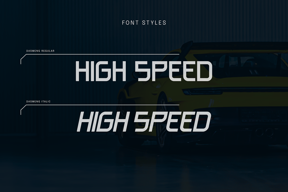 Dasmeng - Futuristic Display Font, a Sans Serif Font by padilah_a (Photo 4 of 7)