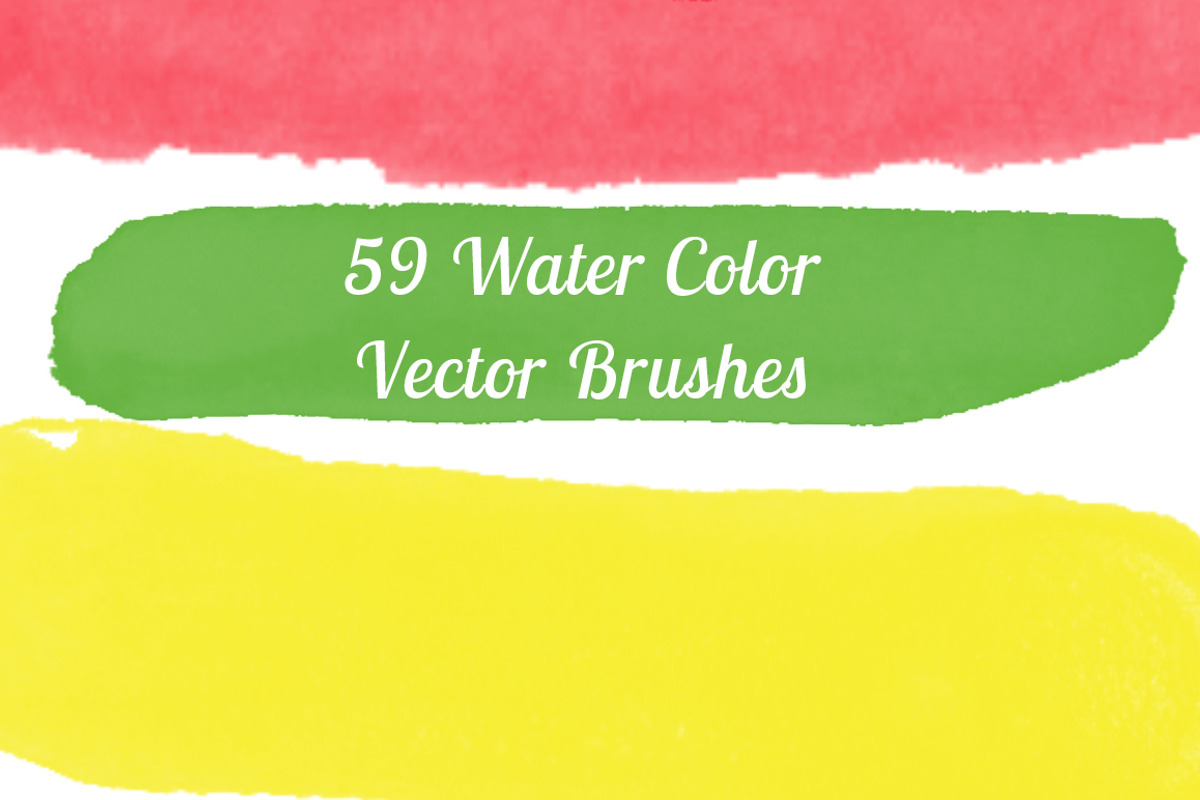 59 Water Color Brushes vector, a Texture Illustration by PeoGeo Creative (Photo 1 of 3)
