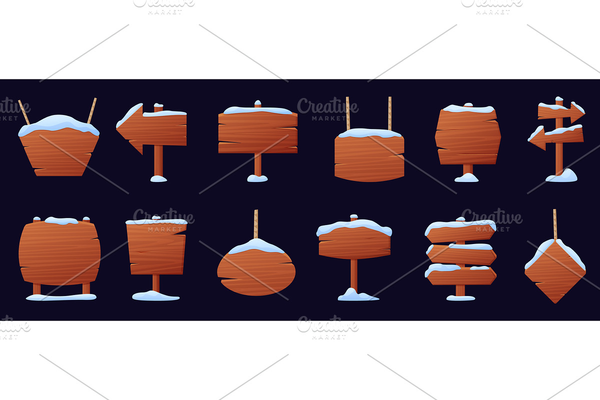 Winter wooden banners. Wood snowy, a Graphic by LadadikArt