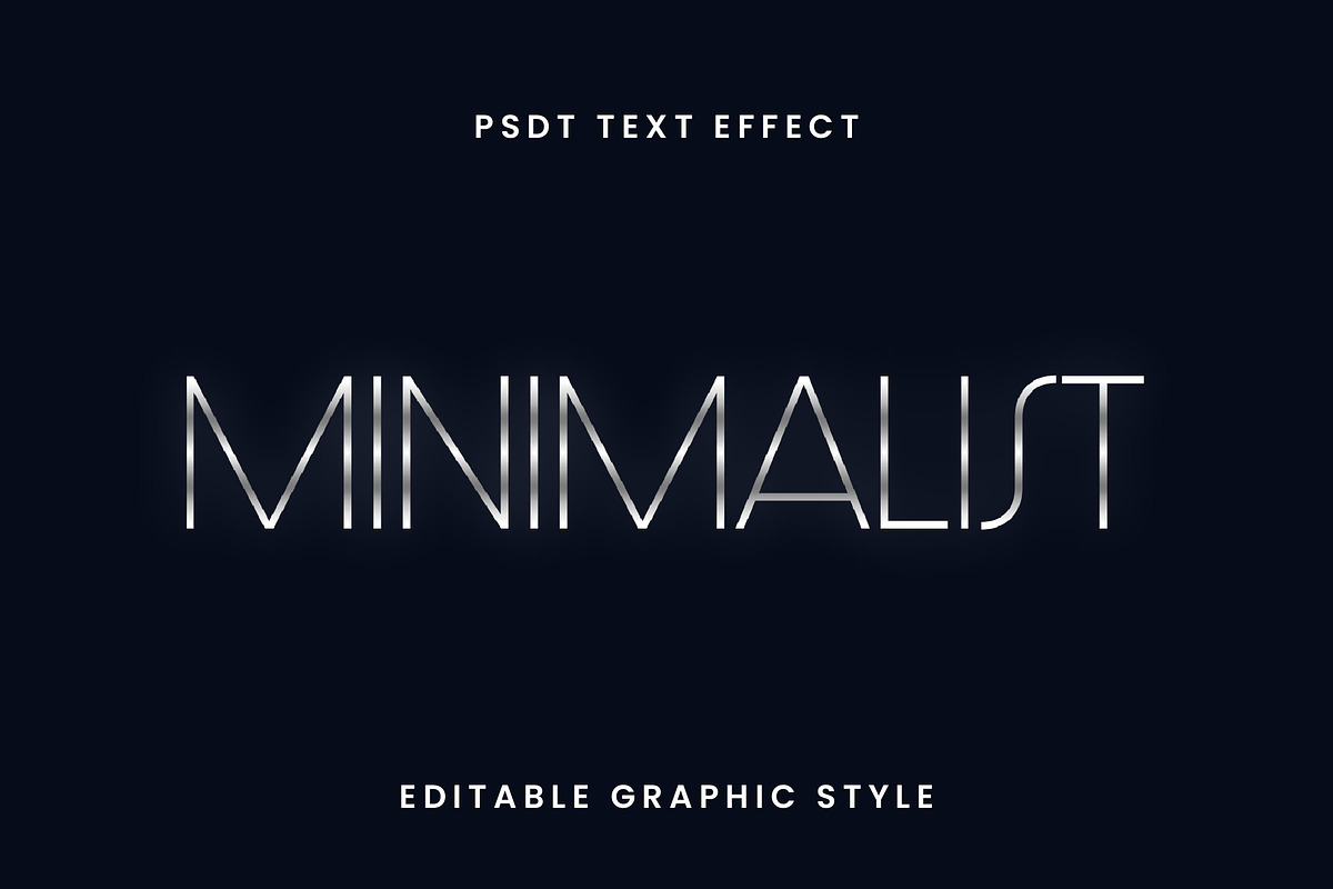 Silver Minimalist Glow Text Effect