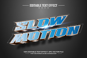 Slow motion 3D editable text effect, a Layer Style Add-On by nicemorning