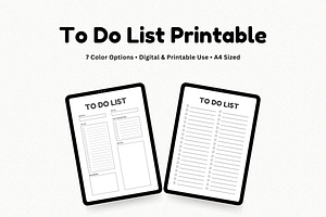 To Do List Printable Template