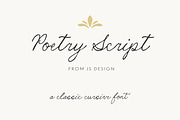 Poetry Script Font, a Script Font by JS Design (Thumbnail 1 of 12)