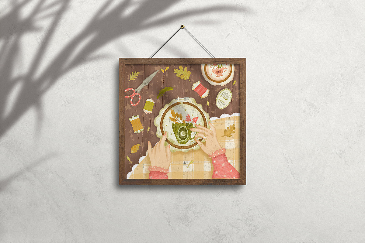 Embroidery lover clipart set, an Object Illustration by Yelloo Fish (Photo 8 of 10)