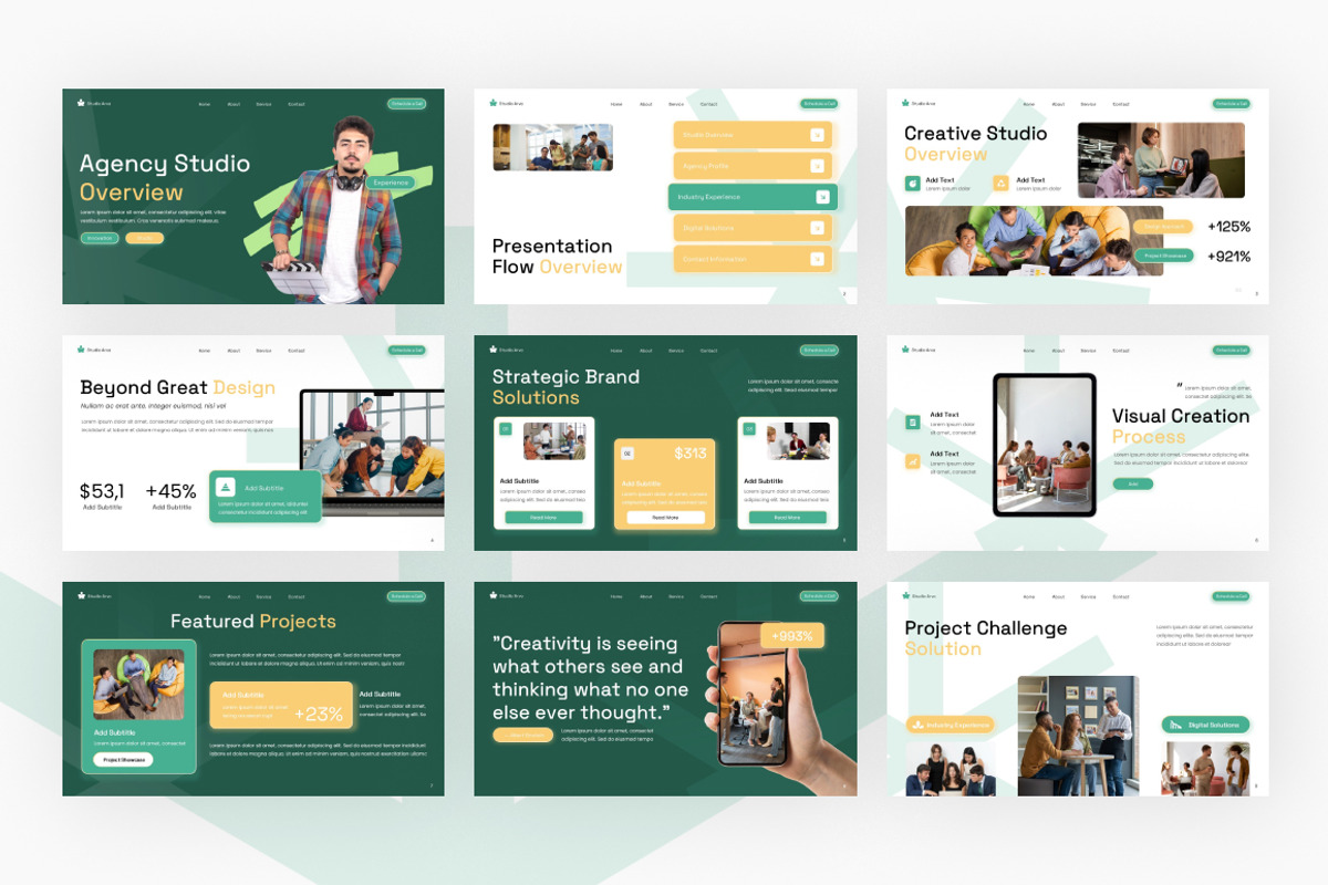 Agency Studio Overview Google Slides, a Presentation Template by Loin Studio (Photo 3 of 4)