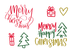 Holiday And Christmas Vector Wording