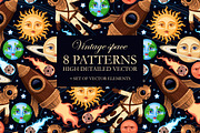 Vintage Space Patterns, a Pattern Graphic by GreyLilac (Thumbnail 1 of 6)