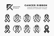 Cancer Ribbon Icon, a Solid Icon by Akatype Studio (Thumbnail 1 of 3)