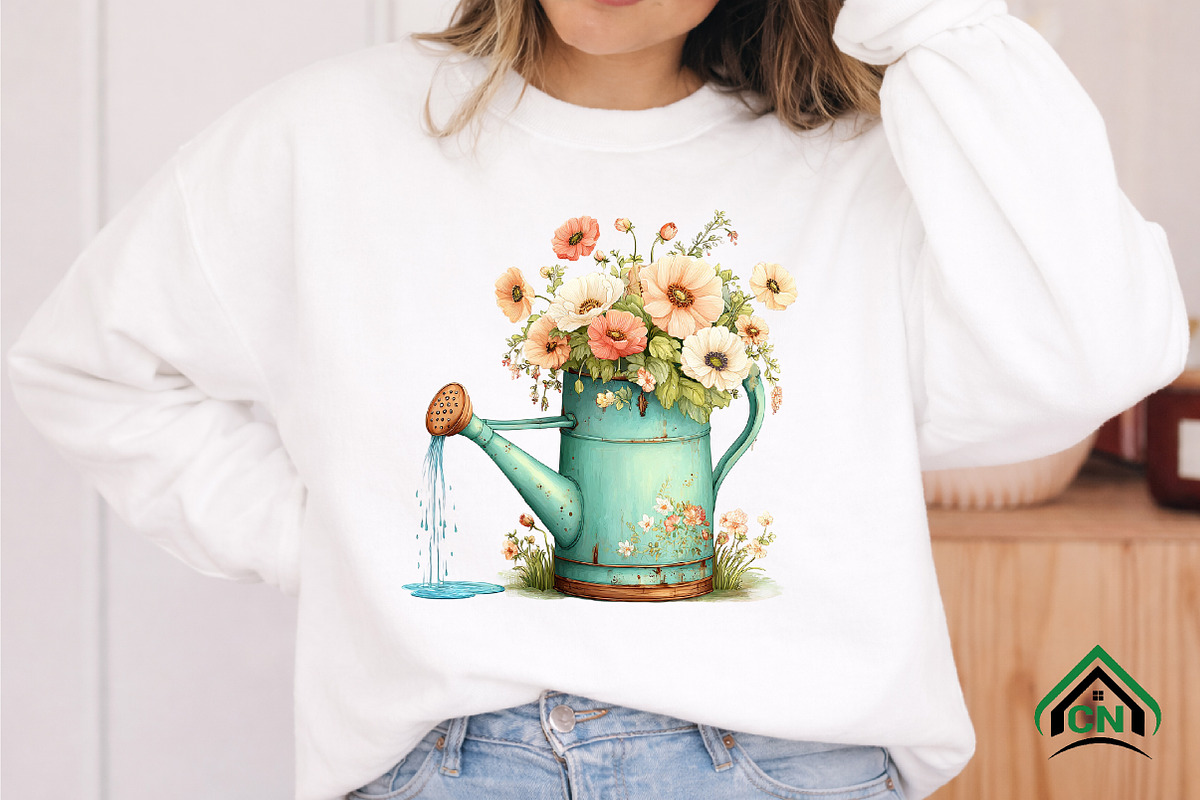 Spring Watering Clipart, an Illustration by Craft Nest (Photo 9 of 12)