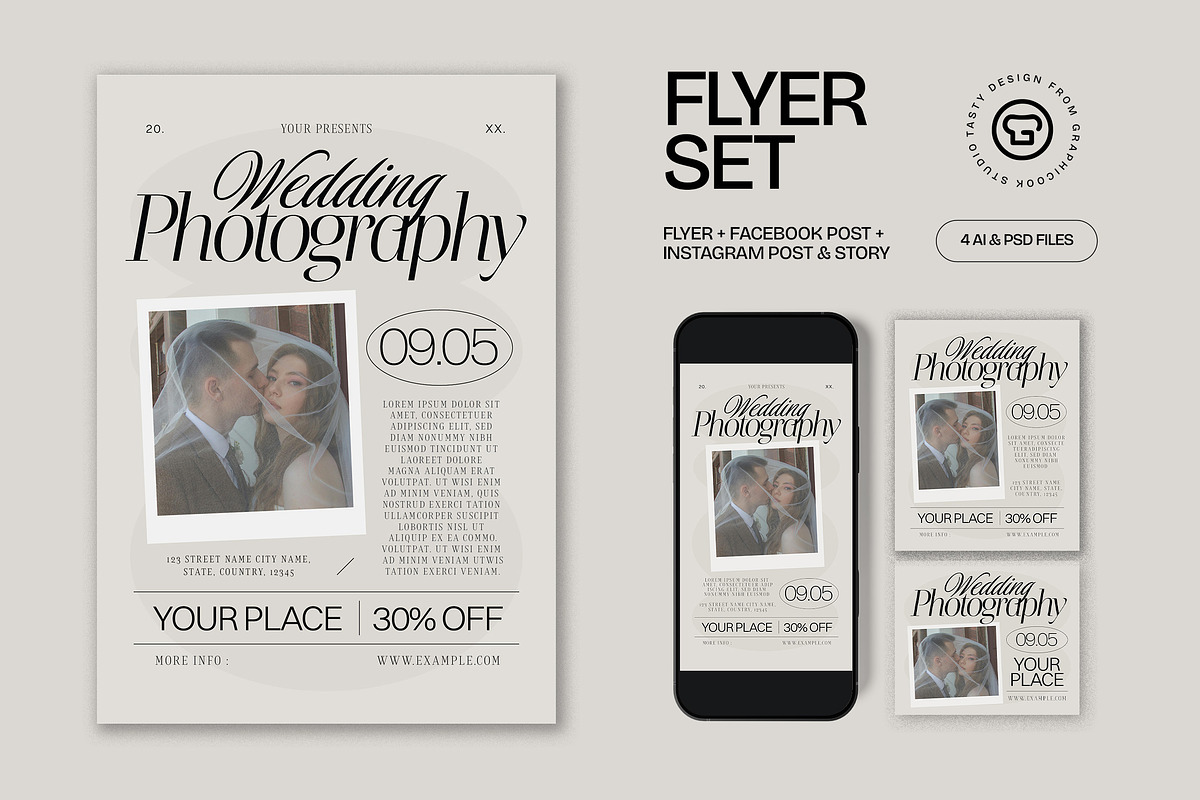 Photography Wedding Flyer preview 4
