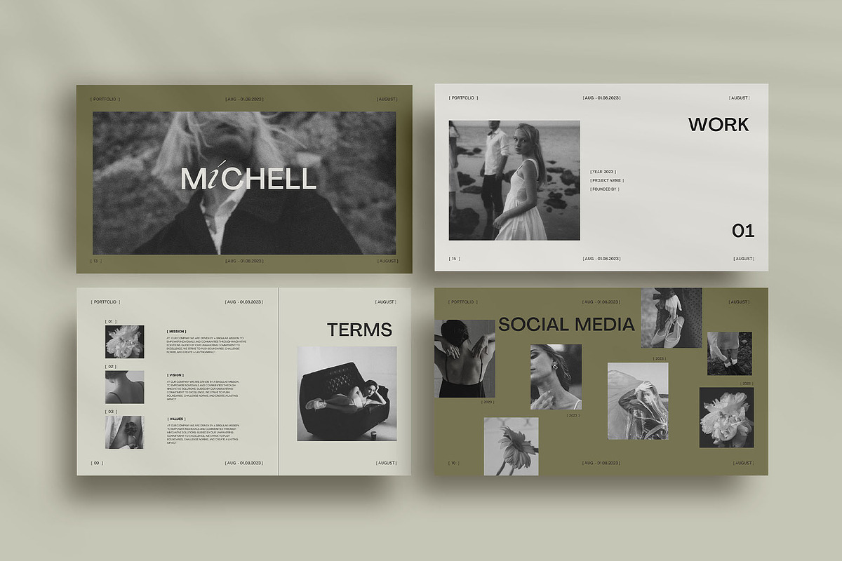 Micelle Portfolio Canva Template, a Marketing Template by Amaré Creative (Photo 5 of 12)