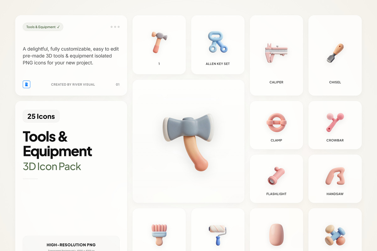3D Tools & Equipment, an Emoji Icon by River Visual (Photo 1 of 5)