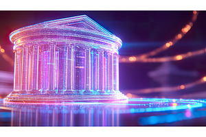 Advanced virtual banks display, a Technology Illustration by Lermont51