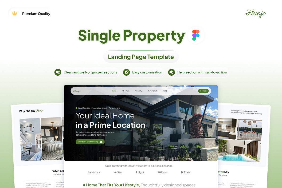 Single Property Landing Page, a Landing Page Template by Font Kingdom (Photo 1 of 5)