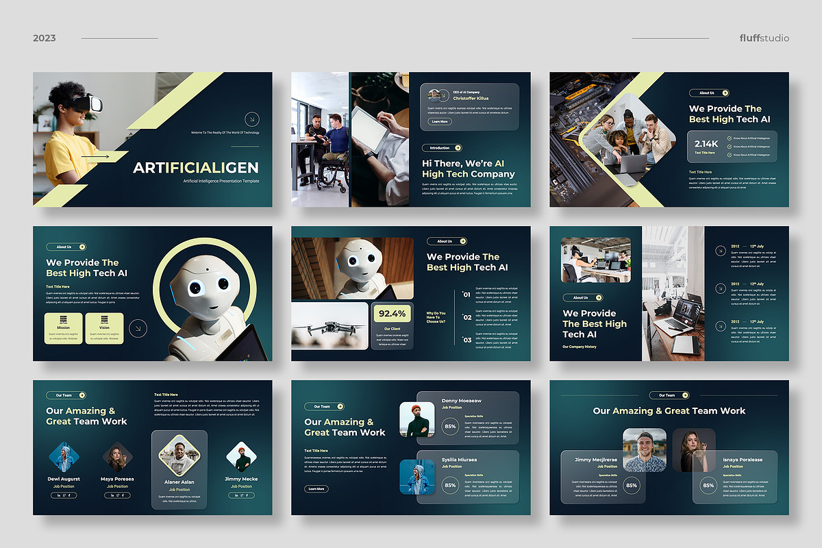 Artificial Intelligence Powerpoint, a Presentation Template by fluffstudio (Photo 2 of 4)