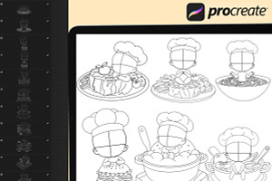 50 Procreate Chibi Cooking Poses