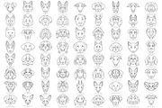 Dog Head Silhouettes Bundle, an Object Graphic by pet design shop (Thumbnail 7 of 12)