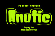 Anutic Display Game Font, a Sans Serif Font by Maulana Creative (Thumbnail 1 of 7)