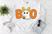 Cute Ghost BOO Halloween PNG, an Illustration by Craft Nest (Thumbnail 4 of 6)