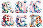 Mermaid Alphabet Font & Numbers, a Symbol Font by Bubble Pixel (Thumbnail 3 of 8)
