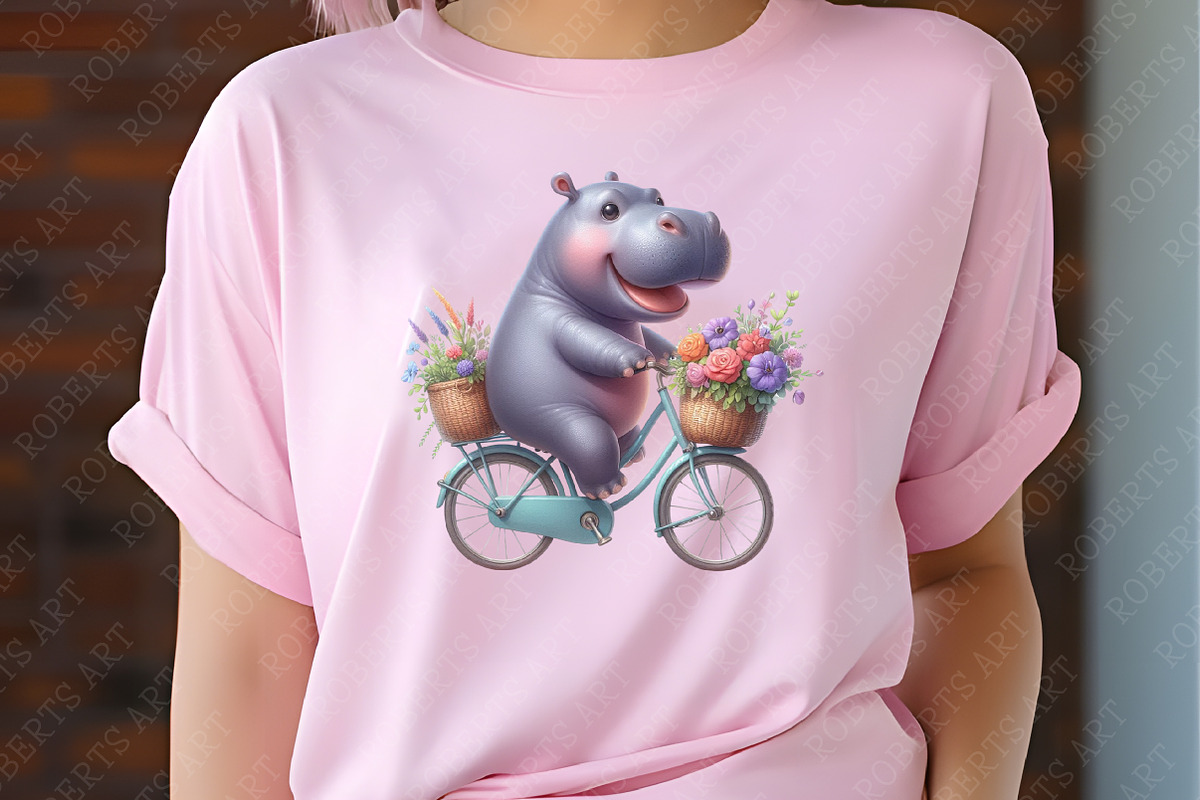 Hippo Watercolor Clipart, an Illustration by RobertsArt (Photo 5 of 8)