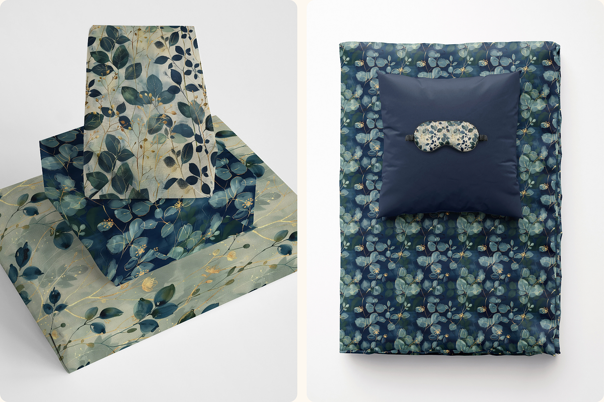 Indigo Grove Eucalyptus Botanicals, a Pattern Graphic by Ninterints (Photo 9 of 10)