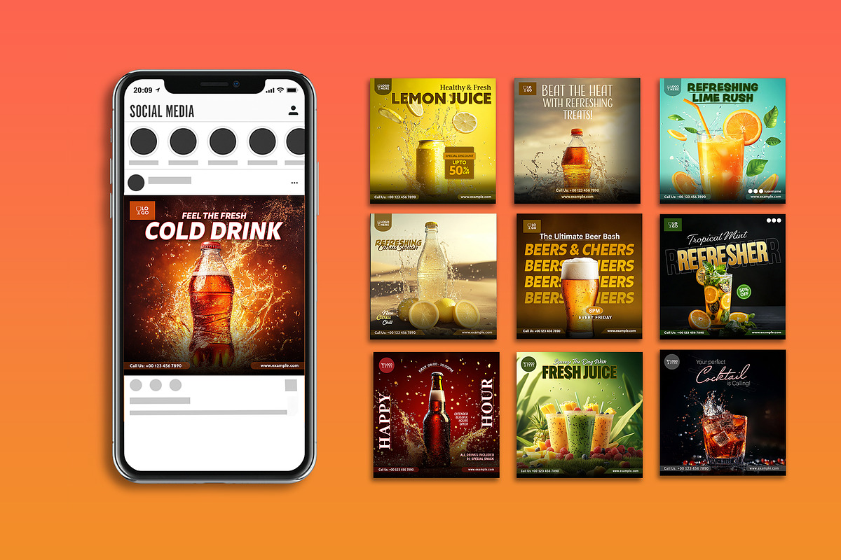 Happy Hour Social Media Post - PSD, a Social Media Template by Allies Interactive (Photo 3 of 4)