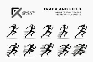 Track and Field Vector Icon, an Icon by Akatype Studio