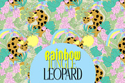 Multicoloured jungle leopards flower, a Pattern Graphic by Cotton Melon pattern Shop (Thumbnail 1 of 5)