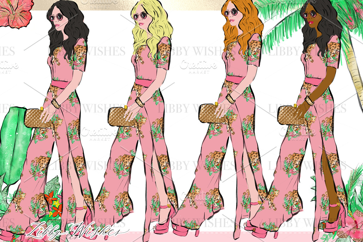 Palm Springs Tropical Clipart, an Animal Illustration by Libby Wishes (Photo 13 of 19)
