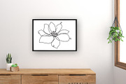 Anemone Digital Print. Line Art, a Background Graphic by Sunset&Sea Design (Thumbnail 1 of 3)