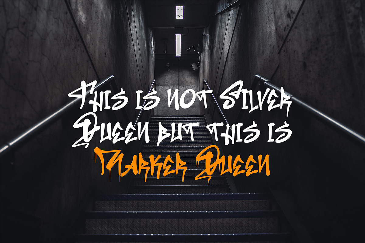 Marker Queen - Graffiti Display Font, a Font by Ideal Eksis (Photo 9 of 10)