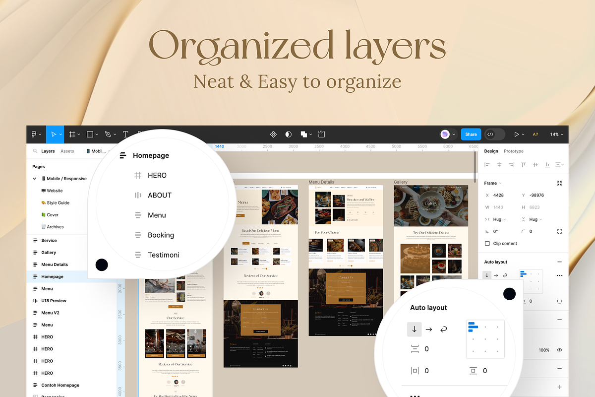 Dinely - Luxury Restaurant Website, an UI Kit Template by dhuhacreative (Photo 14 of 16)