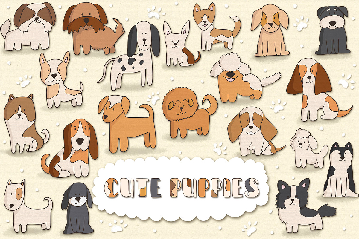 Cute Puppies, an Illustration by clipick (Photo 1 of 10)