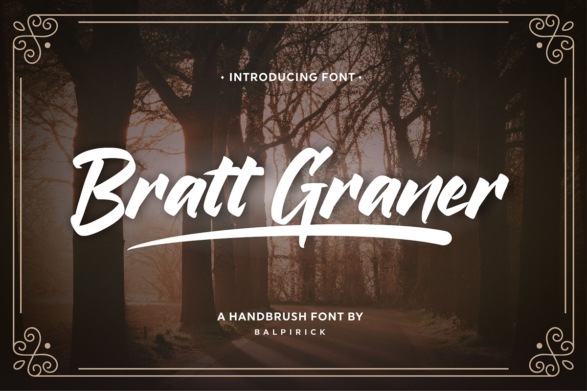 Bratt Graner - Handbrush Font, a Handwritten Font by Balpirick Studio (Photo 1 of 7)