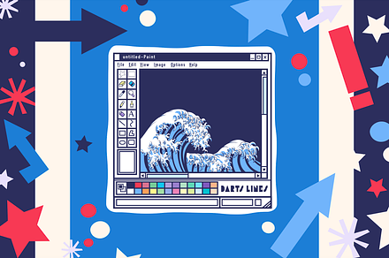The Great Wave Off Ms paint