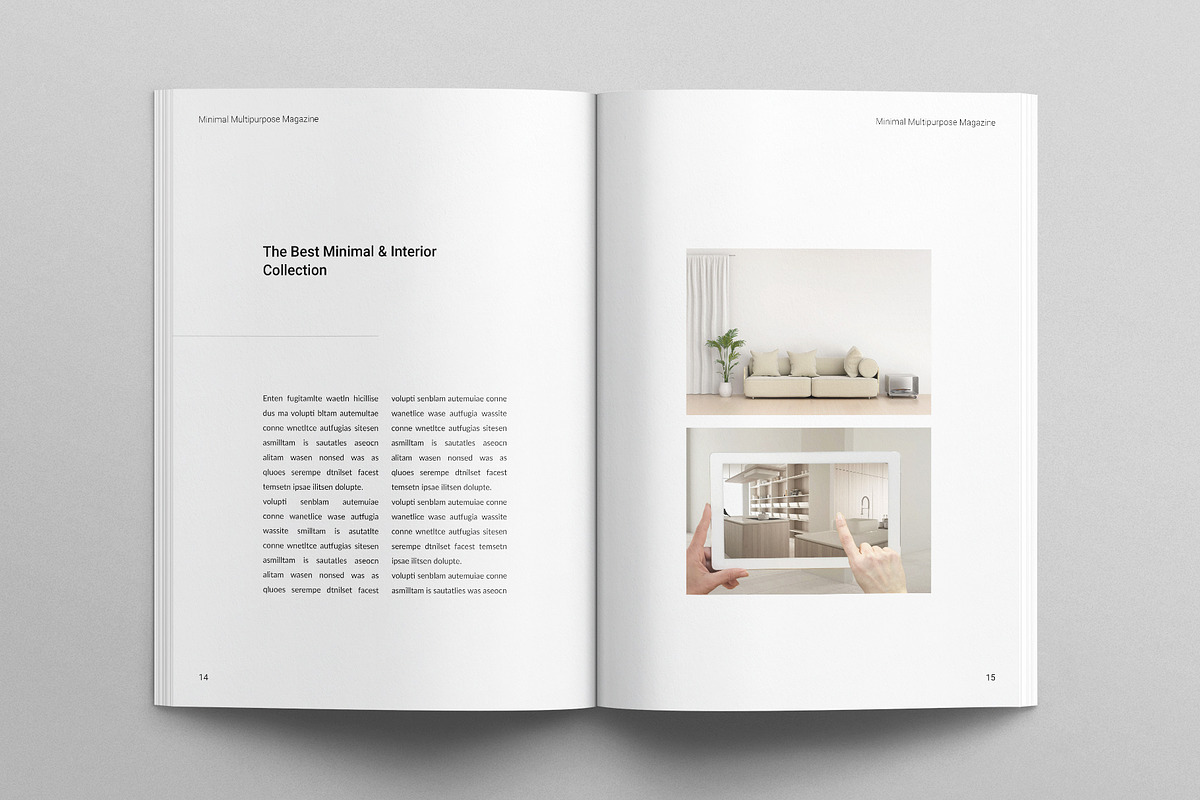 Minimal Multipurpose Magazine, a Magazine Template by E-Type (Photo 6 of 11)