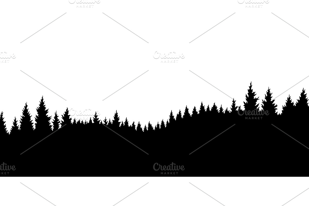 Mountains silhouettes landscape, an Illustration by the8monkey