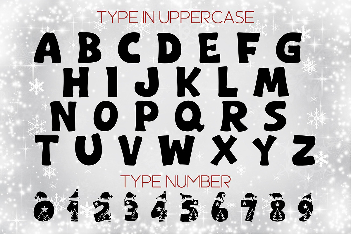 Christmas Santa Hat Display Font, a Sans Serif Font by Adalin Shop (Photo 3 of 7)