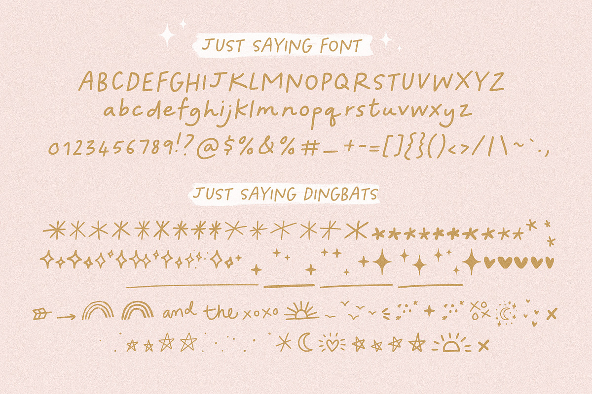 Just Saying Handwritten Font preview 8