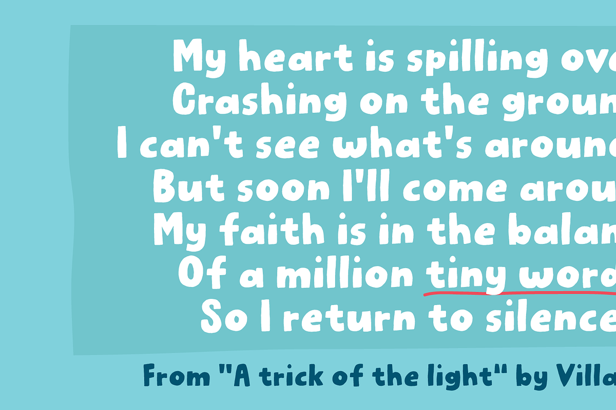 Tiny Words - a big difference!, a Font by pizzadudedotdk (Photo 6 of 9)