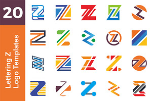 20 Logo Lettering Z Template Bundle