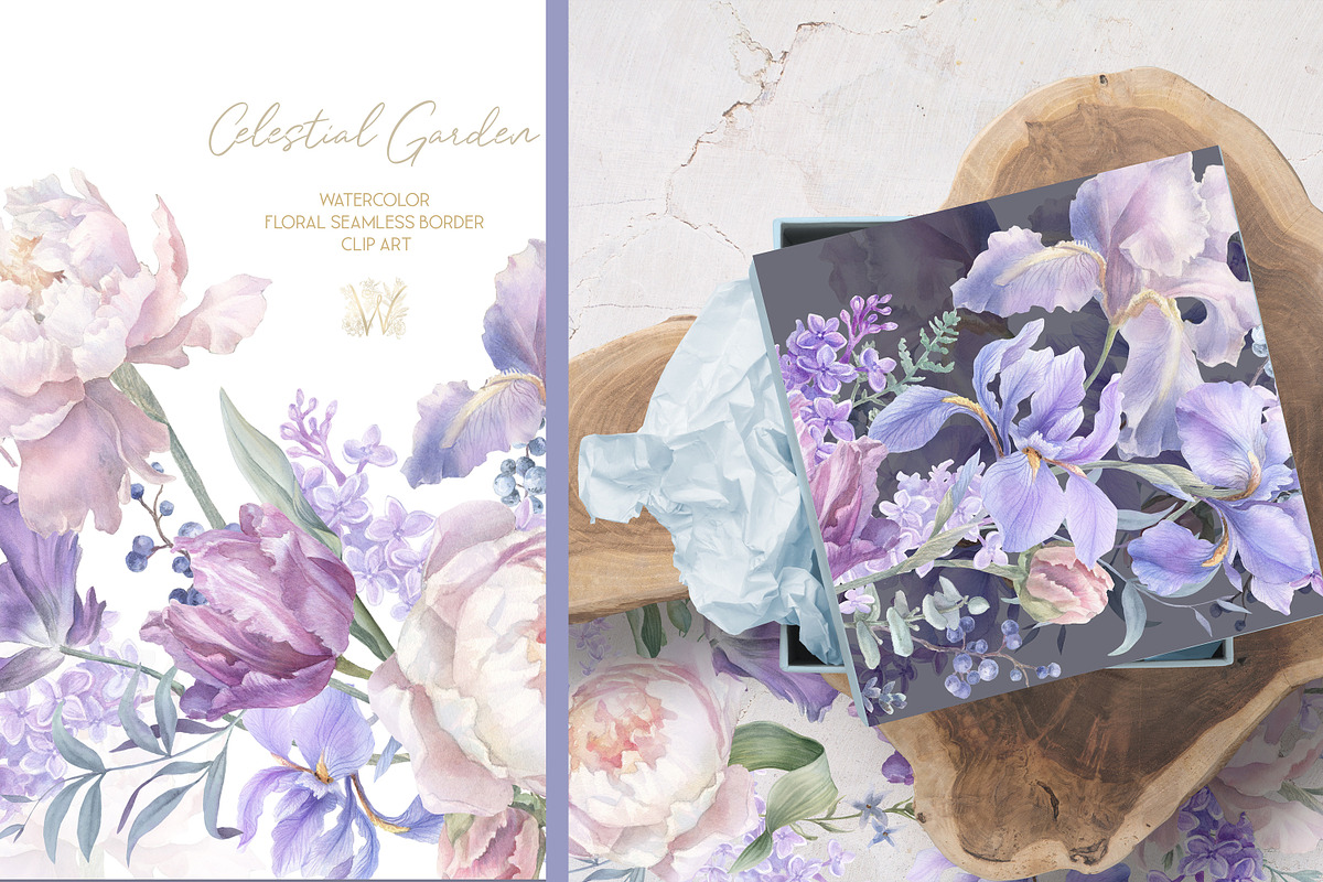 Iris Bouquets, wedding png, a Decorative Illustration by WonderWonder (Photo 10 of 10)