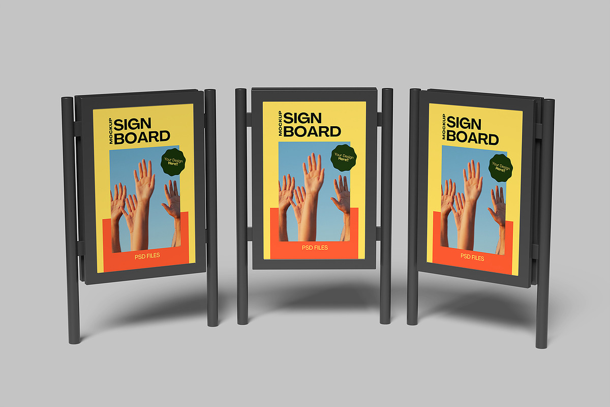 Sign Board Mockup, a Design Template by lamorastudio (Photo 8 of 11)