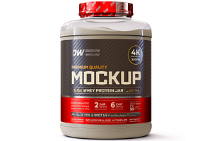 5lb Whey Protein Jar Mockup B3-Pro