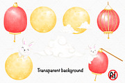 Happy Mid Autumn festival watercolor, a Seasonal Illustration by Vavavan Artwork (Thumbnail 6 of 6)