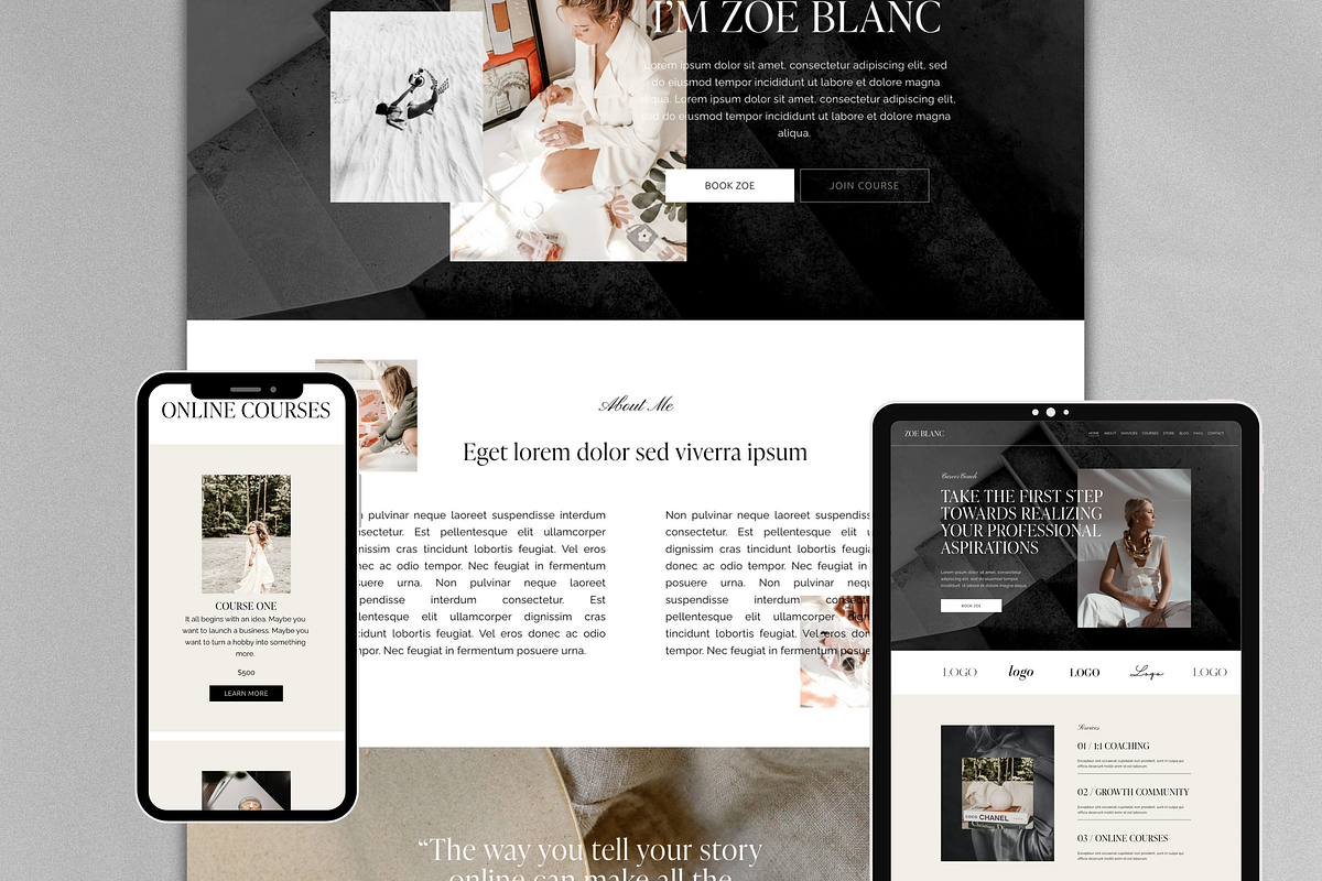 Squarespace Website Theme Template, a Squarespace Template by Peachy Branding (Photo 6 of 9)