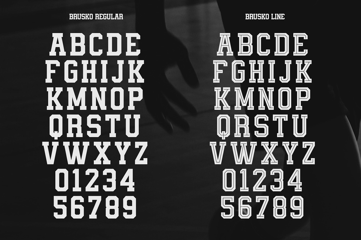 Brusko - Basketball Font, a Serif Font by Flawless And Co (Photo 7 of 10)